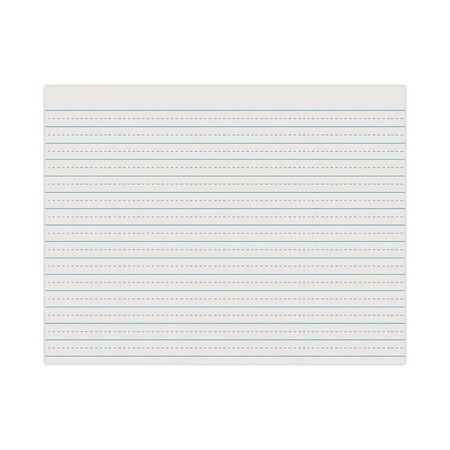 Pacon Alternate Dotted Newsprint Paper, 1/2" Two-Sided Long Rule, 8.5 x 11,500PK 2623